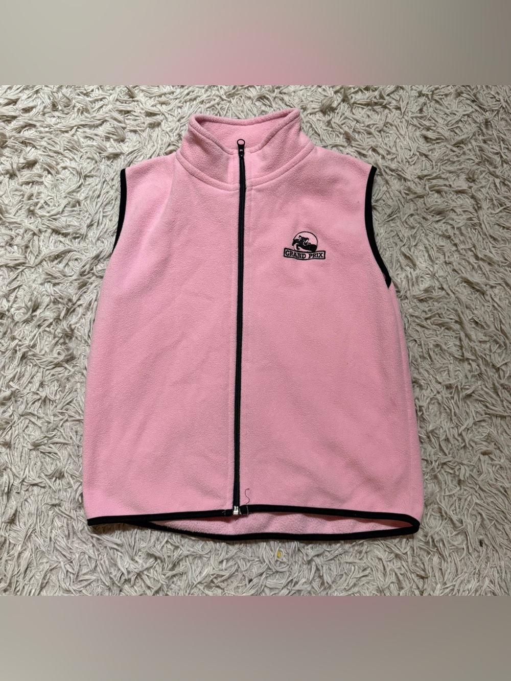 Child’s Medium Pink Grand Prix Horseback Riding Fleece Vest. Good Condition.